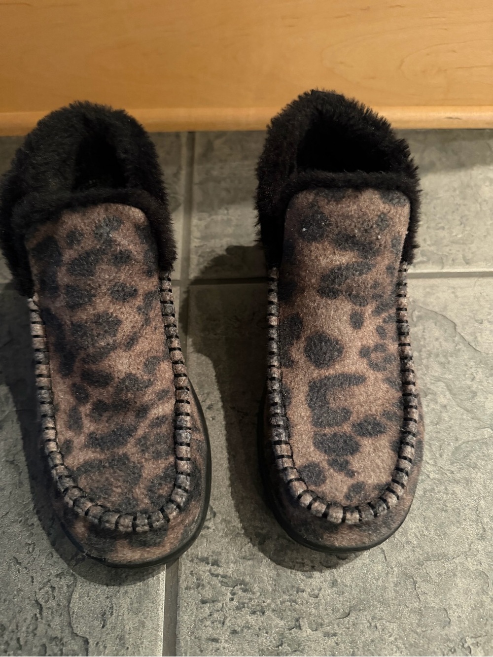 Women’s  Hey Dude Denny Leo Nut Fur Leopard Print Slip-On Women's Slipon Boots